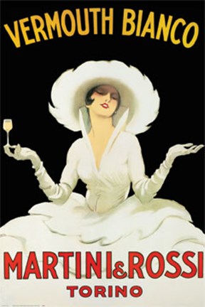 Framed Martini And Rossi Print