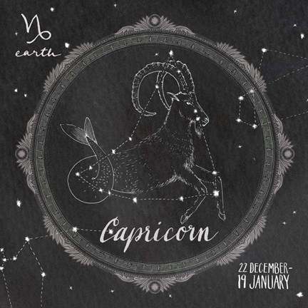 Framed Night Sky Capricorn Print