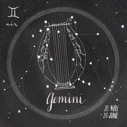 Framed Night Sky Gemini Print