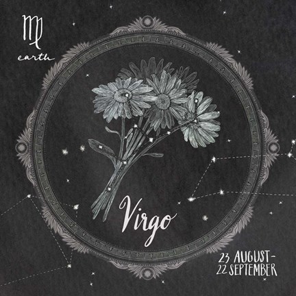 Framed Night Sky Virgo Print