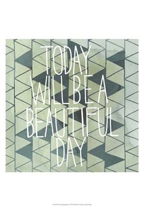 Framed Arrow Typography I Print