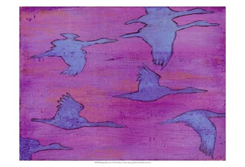 Framed Flying Silhouettes I Print