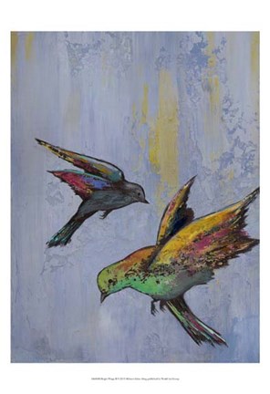 Framed Bright Wings II Print