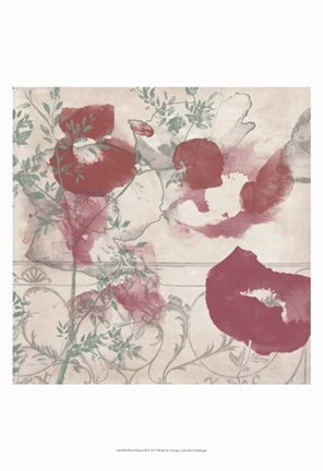 Framed Floral Flutter II Print