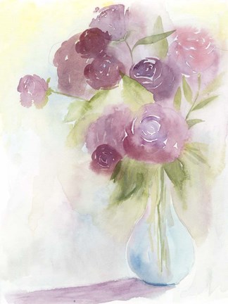 Framed Glowing Bouquet I Print