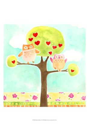 Framed Hoots &amp; Hearts I Print