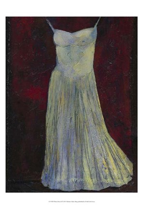 Framed White Dress II Print