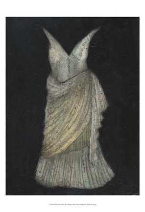 Framed White Dress III Print