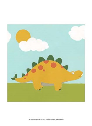 Framed Playtime Dino II Print