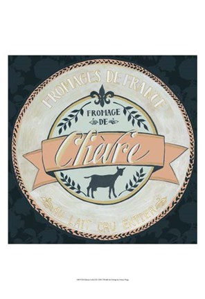Framed Cheese Label II Print