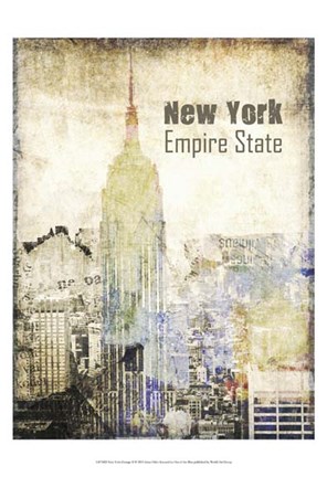 Framed New York Grunge II Print