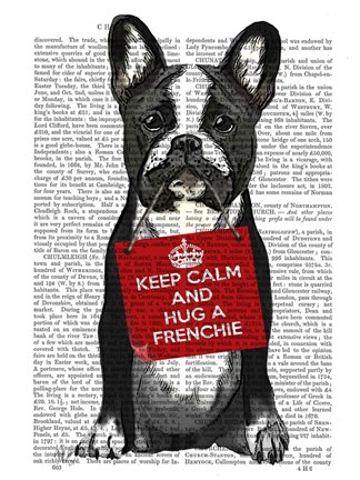 Framed Hug a Frenchie Print