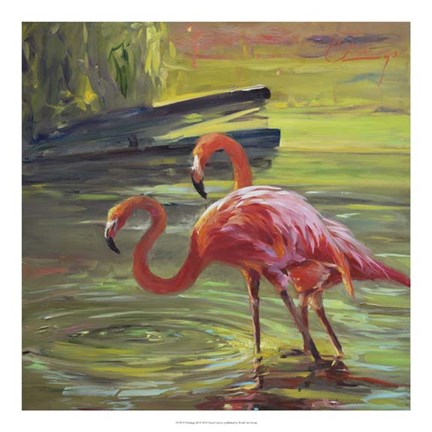 Framed Flamingo III Print