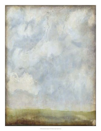 Framed Aged Abstract Landscape II Print