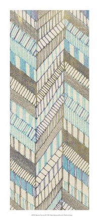 Framed Sketched Chevron II Print