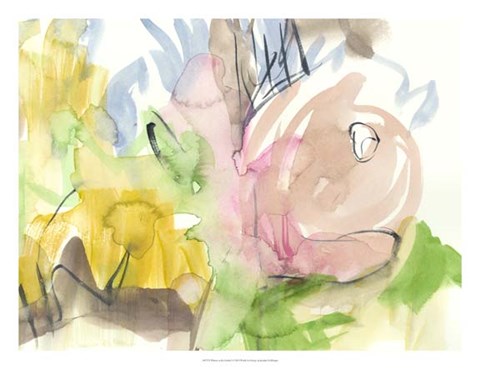 Framed Whimsy in The Garden I Print