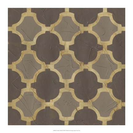 Framed Golden Trellis II Print