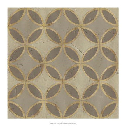 Framed Golden Trellis V Print