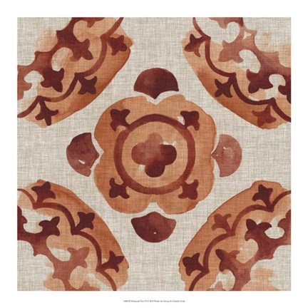 Framed Elemental Tiles VI Print