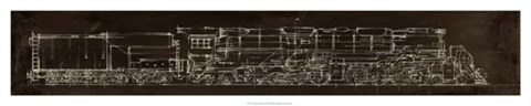 Framed Locomotive Schematic Print