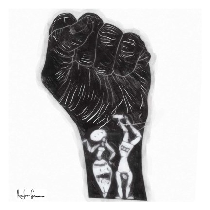 Framed Black Fist Print