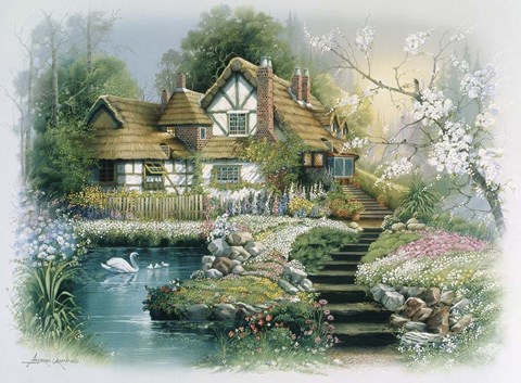 Framed Cottage 1 Print