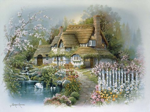 Framed Cottage 2 Print