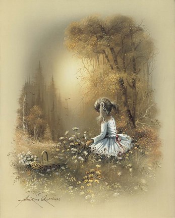 Framed Little Girl A Print