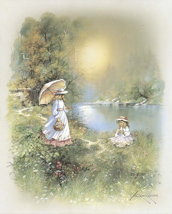 Framed Little Girl D Print