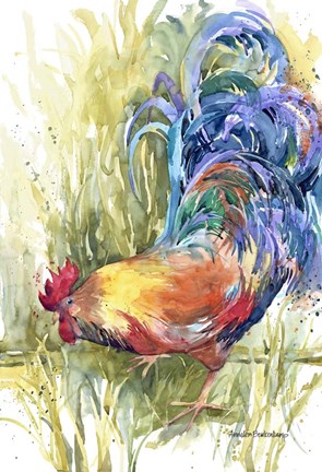 Framed Fountain Of Feathers Print