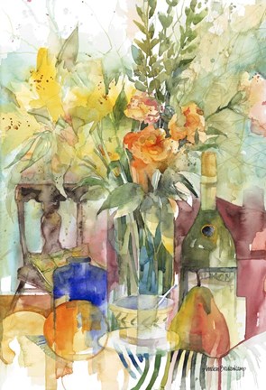 Framed Blue Bottle Print