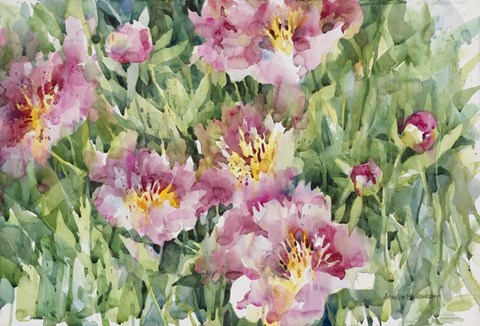 Framed Posing In Pastel Pink Print