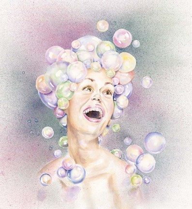 Framed Bubble Head Print