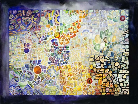 Framed Costa Rican Mosaic Print