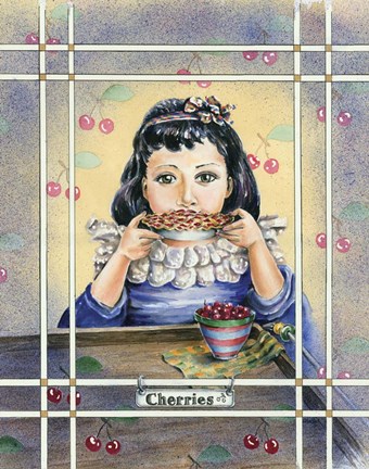 Framed Cherries Print