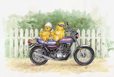 Framed Biker Chicks Print