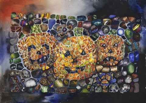 Framed Jack-O-Lanterns Print