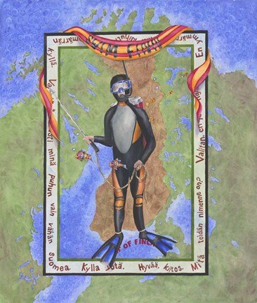 Framed Swim Finn Print