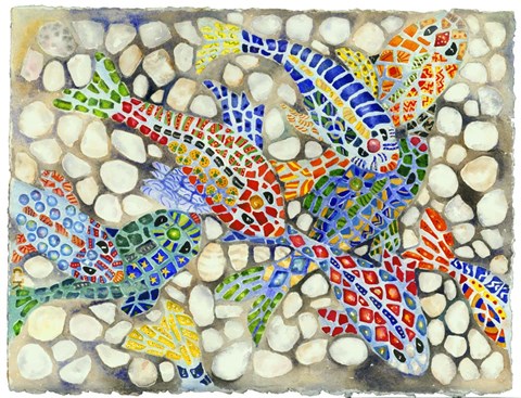 Framed Pebble Pond Print