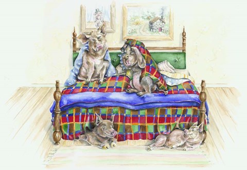 Framed Pigs In A Blanket Print