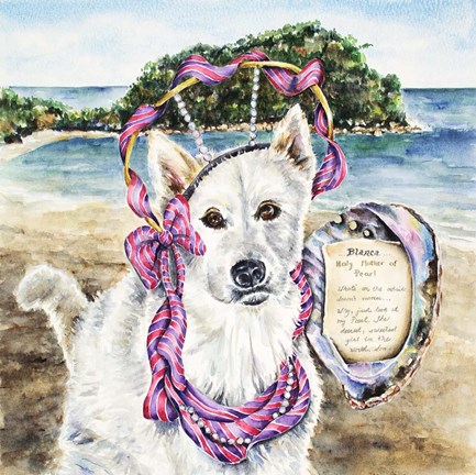 Framed Blanca, Holy Mother Of Pearl Print