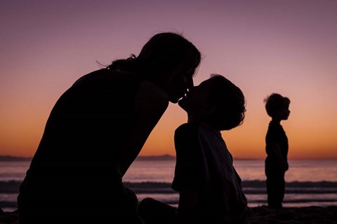 Framed Mother&#39;s Kiss Print