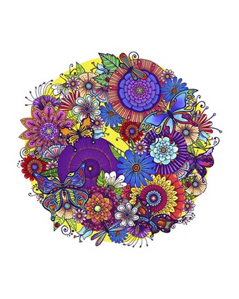 Framed Butterfly Garden Print