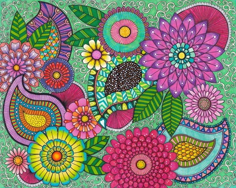 Framed Paisley Garden Print