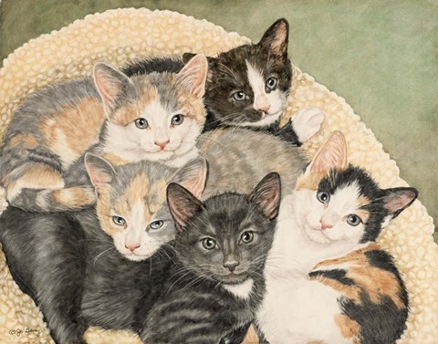 Framed Gracie's Kittens Print