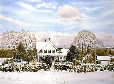 Framed Victorian Holiday Print