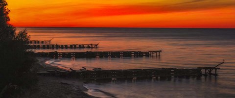 Framed Edgewater Docks Cleveland Print
