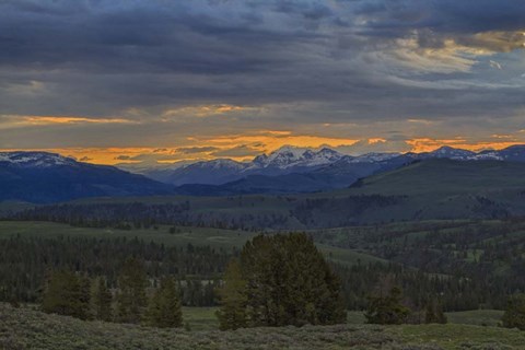 Framed Yellowstone Sunrise Print