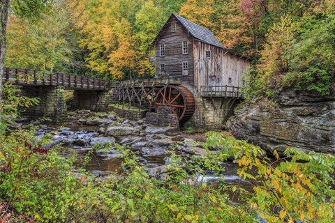 Framed Grist Mill Fall 2013 1 Print