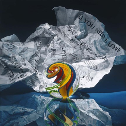 Framed All You Need Is Love Print